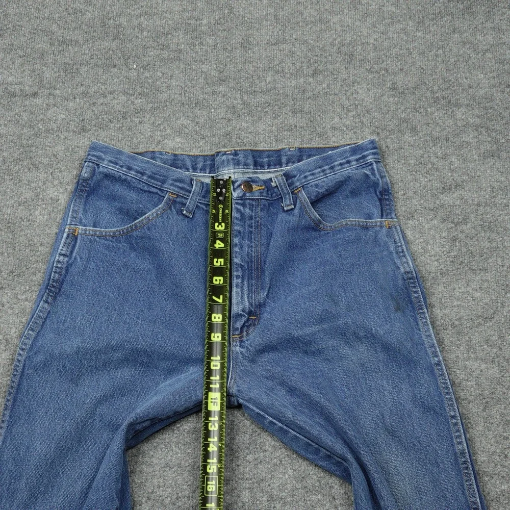 Rustler Jeans Mens 34x34 Blue Straight Leg Regular Fit Cotton Denim Workwear